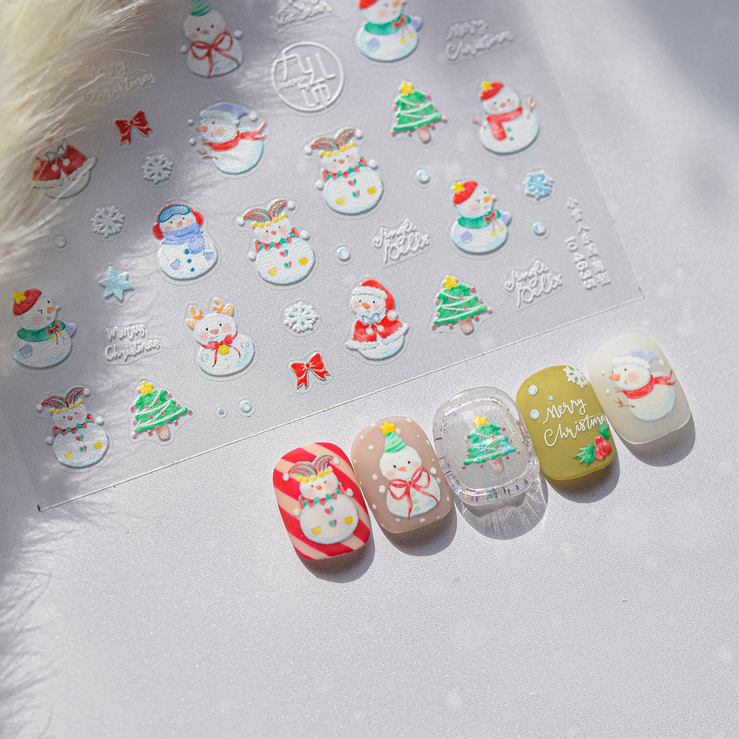 365nails: "Cute Snowman Christmas" – nail art stickers