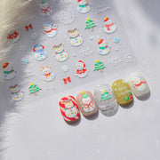 365nails: "Cute Snowman Christmas" – nail art stickers