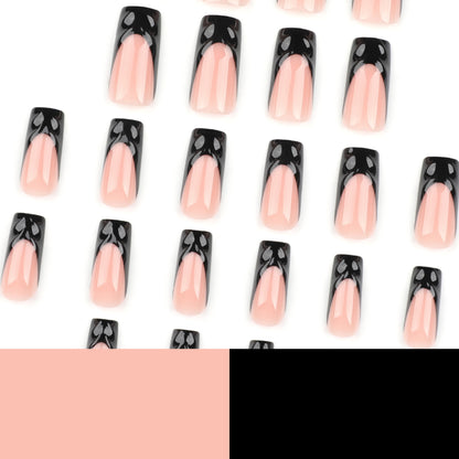 Factory direct supply French nail products wholesale 3D wearable manicure fake nails simple square wearable nail｜365nails