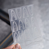 Clear Embossed Nail Stickers – Multi-Pattern Outline Set