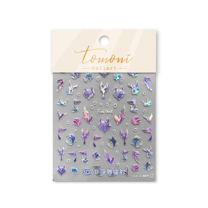 365nails: "Mermaid Tail Iridescent Seashell" – nail art stickers