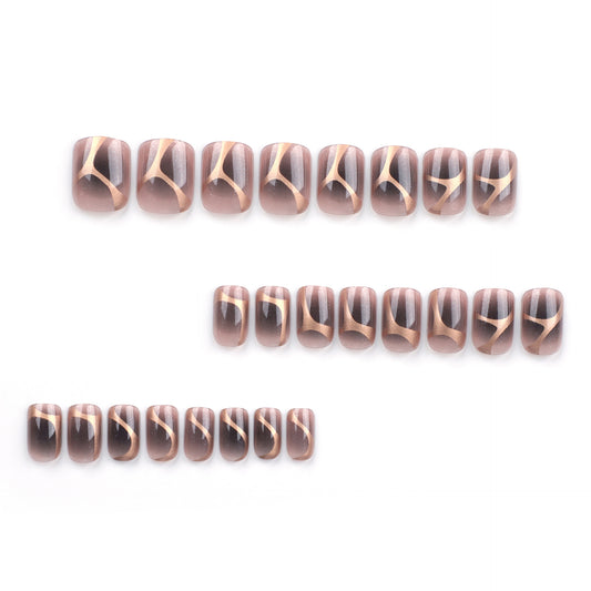 press on fake nails piece glitter powder simple nails art piece fake nails press on nails sticker wholesale｜365nails