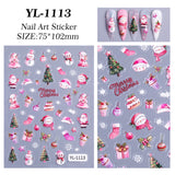 Christmas themed nail art sticker 5D relief three-dimensional cute snowman DIY Christmas nail sticker jewelry YL