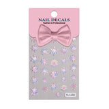 Winter Christmas Snowflake Nail Art Sticker 5D Embossed Three-dimensional White Hollow Snowflake Nail Sticker Ornament YL