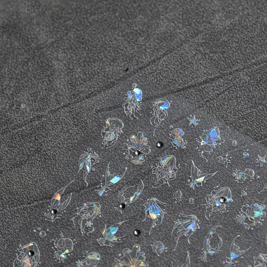 Holographic Fairy Collection: "Crystal Fairy" – 3D Crystal Nail Sticker