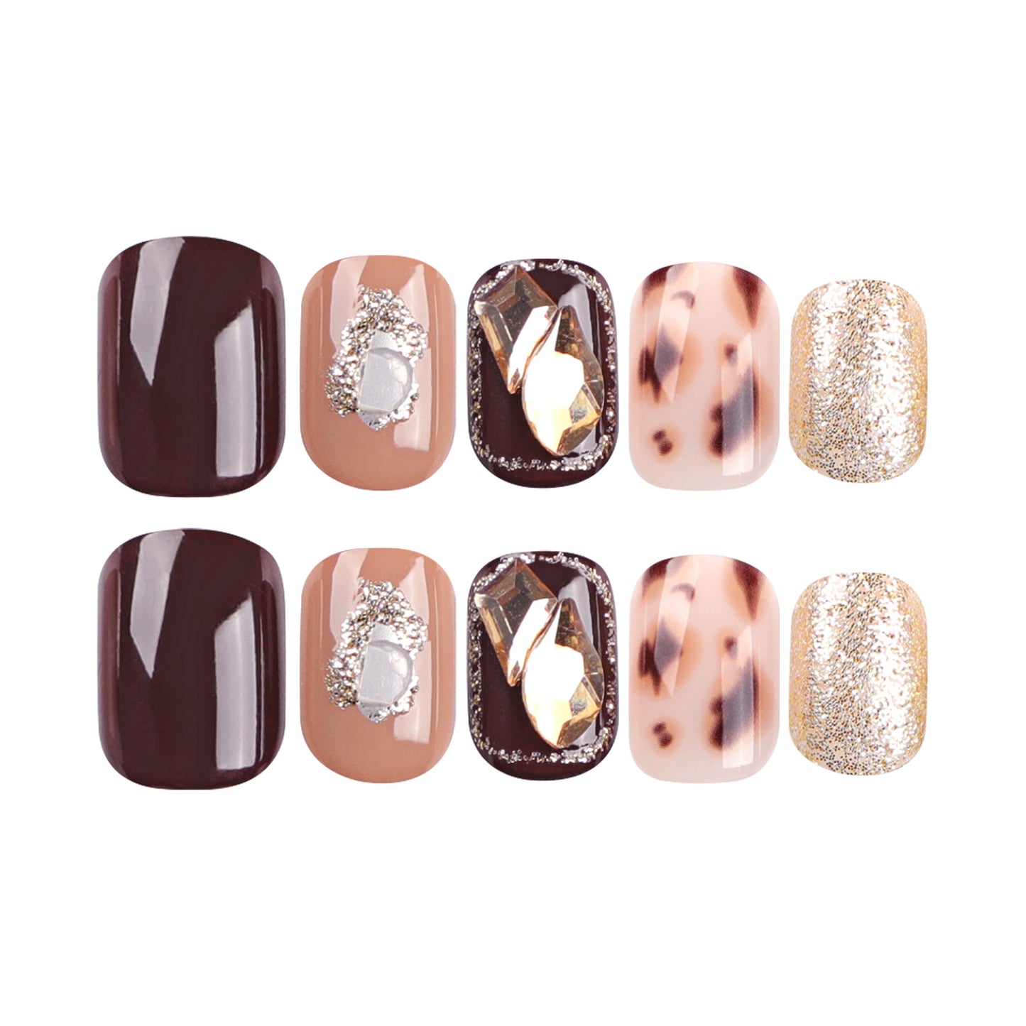 Press on  nail piece Sweet fairy nail piece Cute girl pure desire blush nail ice through new fake nails｜365nails