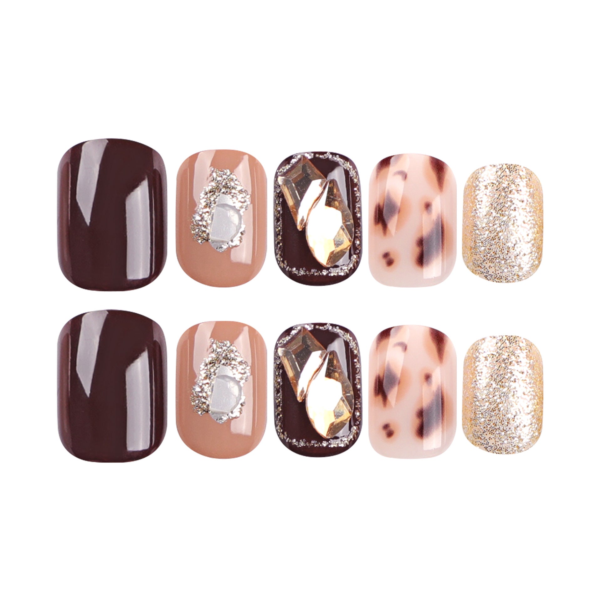 Presione sobre la pieza de uña Dulce pieza de uña de hada Linda chica deseo puro rubor uña hielo a través de nuevas uñas postizas｜365nails