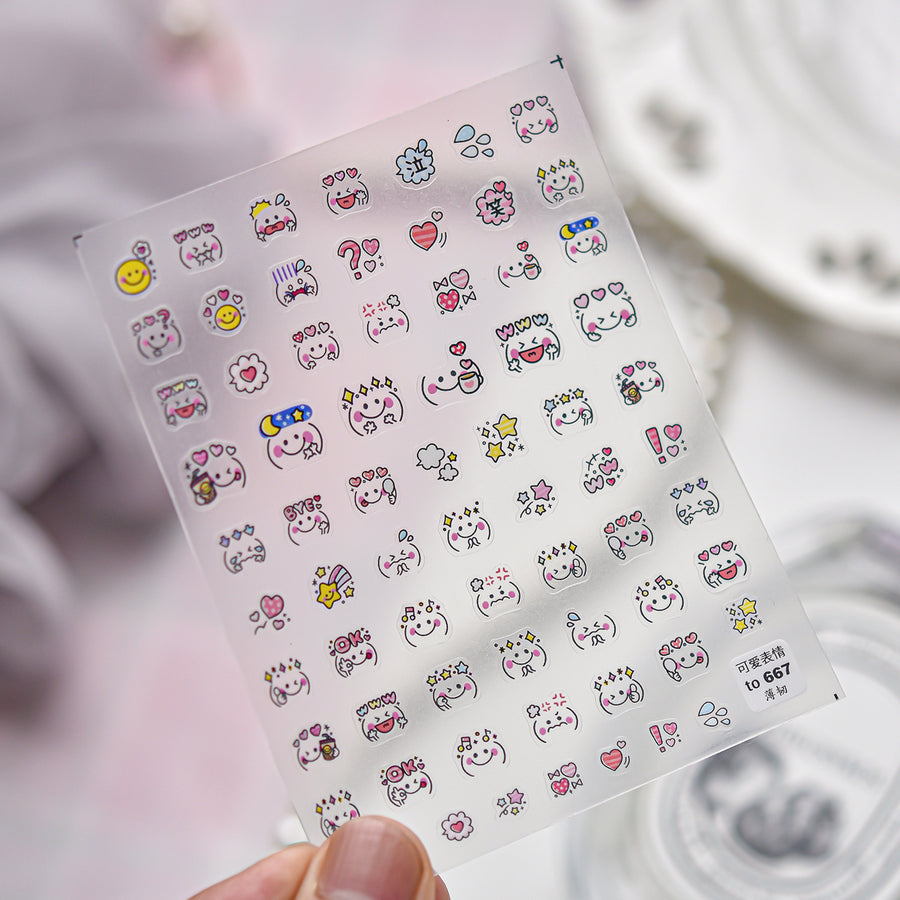 Luxury Teddy Bear: "Big Head Teddy" – 3D Embossed Nail Sticker