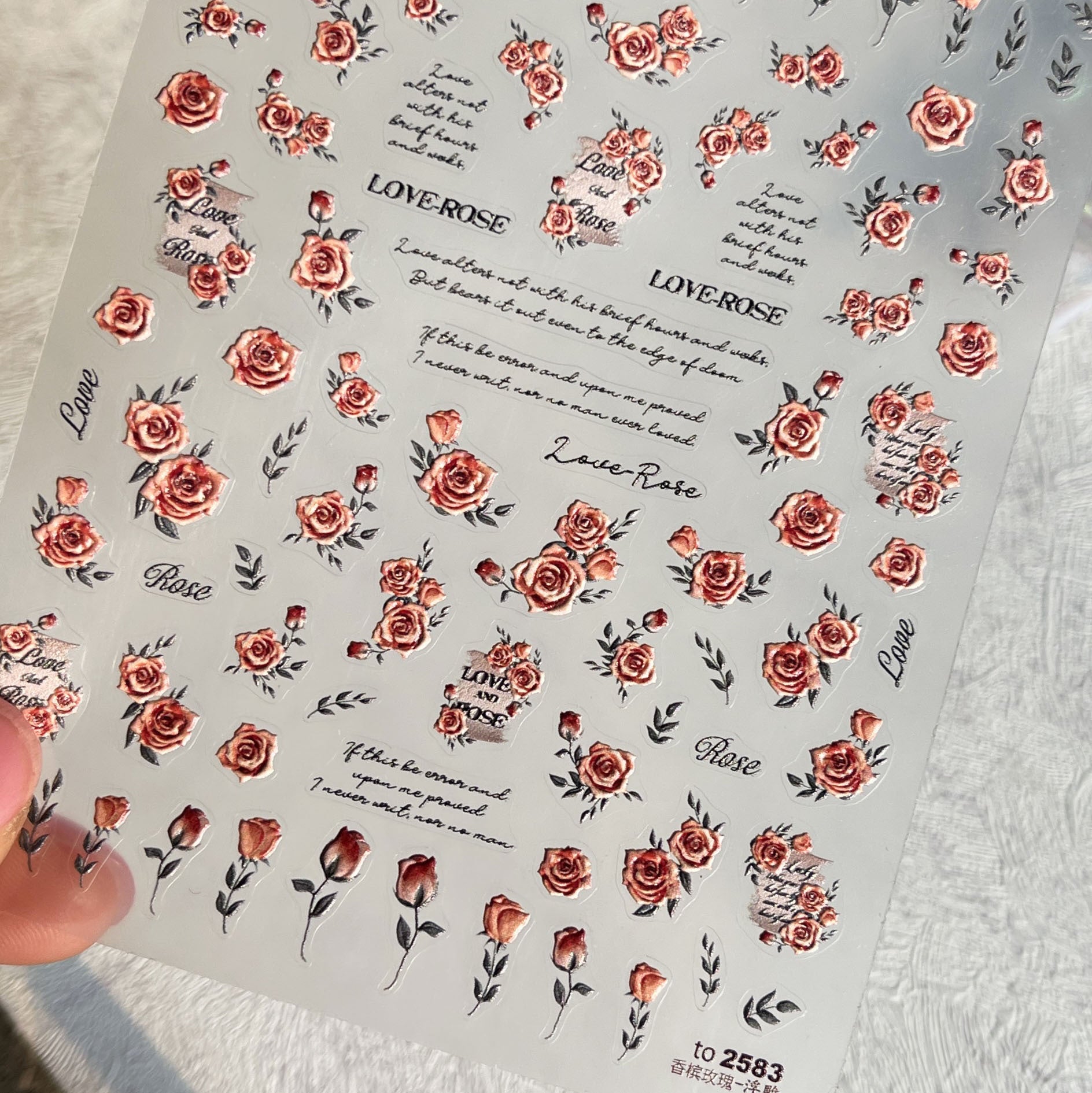 365nails : « Rose d'amour vintage » – Autocollants Nail Art