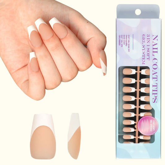 Factory direct sales Prefabricated French manicure hot sale Sweet fake nails Detachable wearable nail piece Finished product wholesale｜365nails