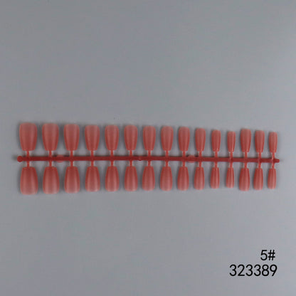 Nail Tips Solid color matte seamless press on nails patch 30 pieces strip multi-color full sticker short fake nail patch, wholesale