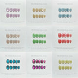 Colorful Glossy Short Press On Nails Collection Set