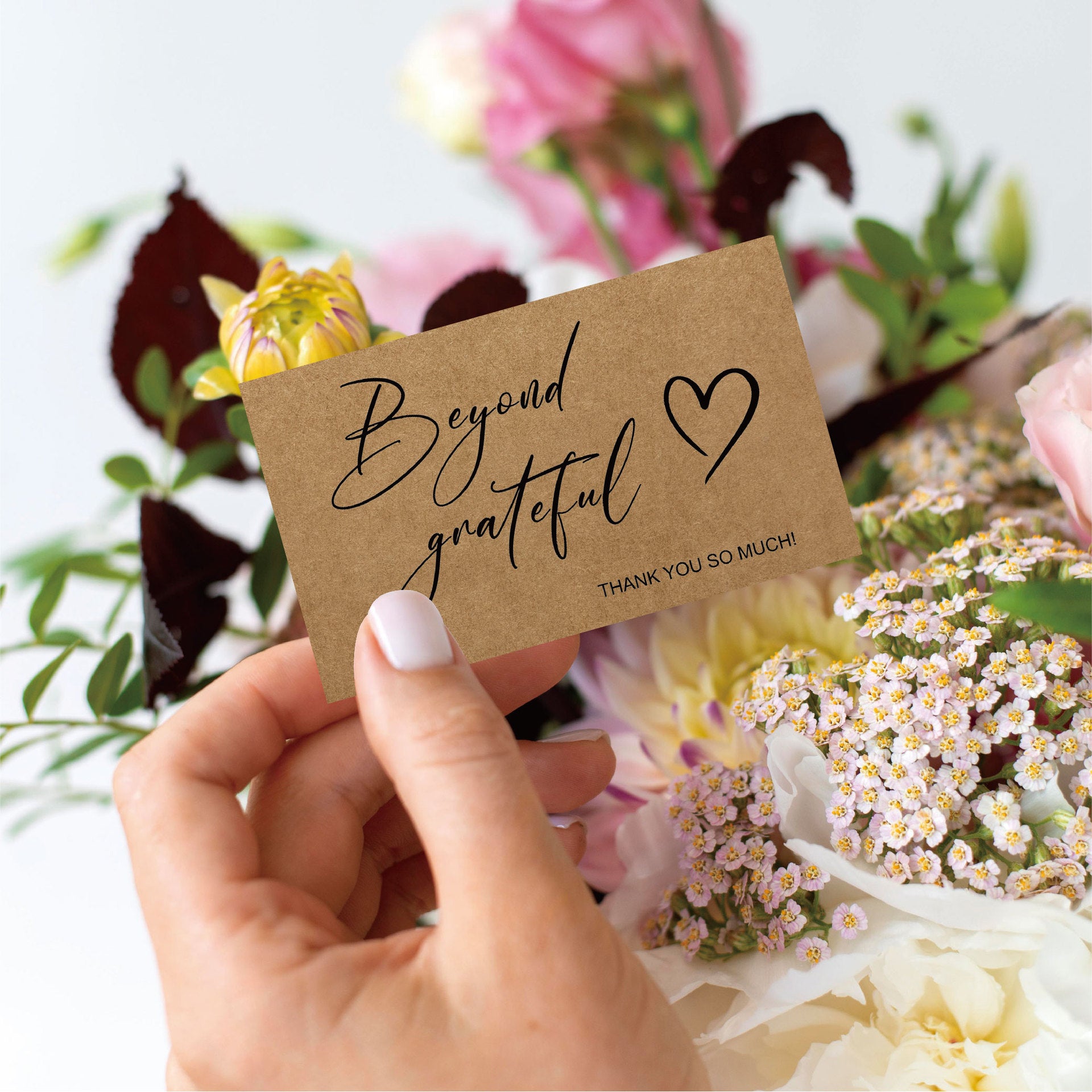 Kraft Paper Thank You Cards for Small Business Packaging (MOQ=3)
