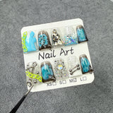 Europa, América, Halloween, bico de pato, unha, gelo transparente, flash, manchas, manicure, olho de gato, removível, unhas de pressão feitas à mão｜365nails