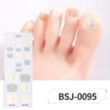 Semi-Cured Gel Nail Strips Glitter Pearl Gradient Sparkle Toe Design (MOQ=3)