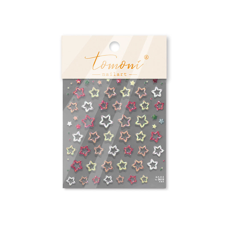 365nails: "Colorful Hollow Stars" – nail art stickers
