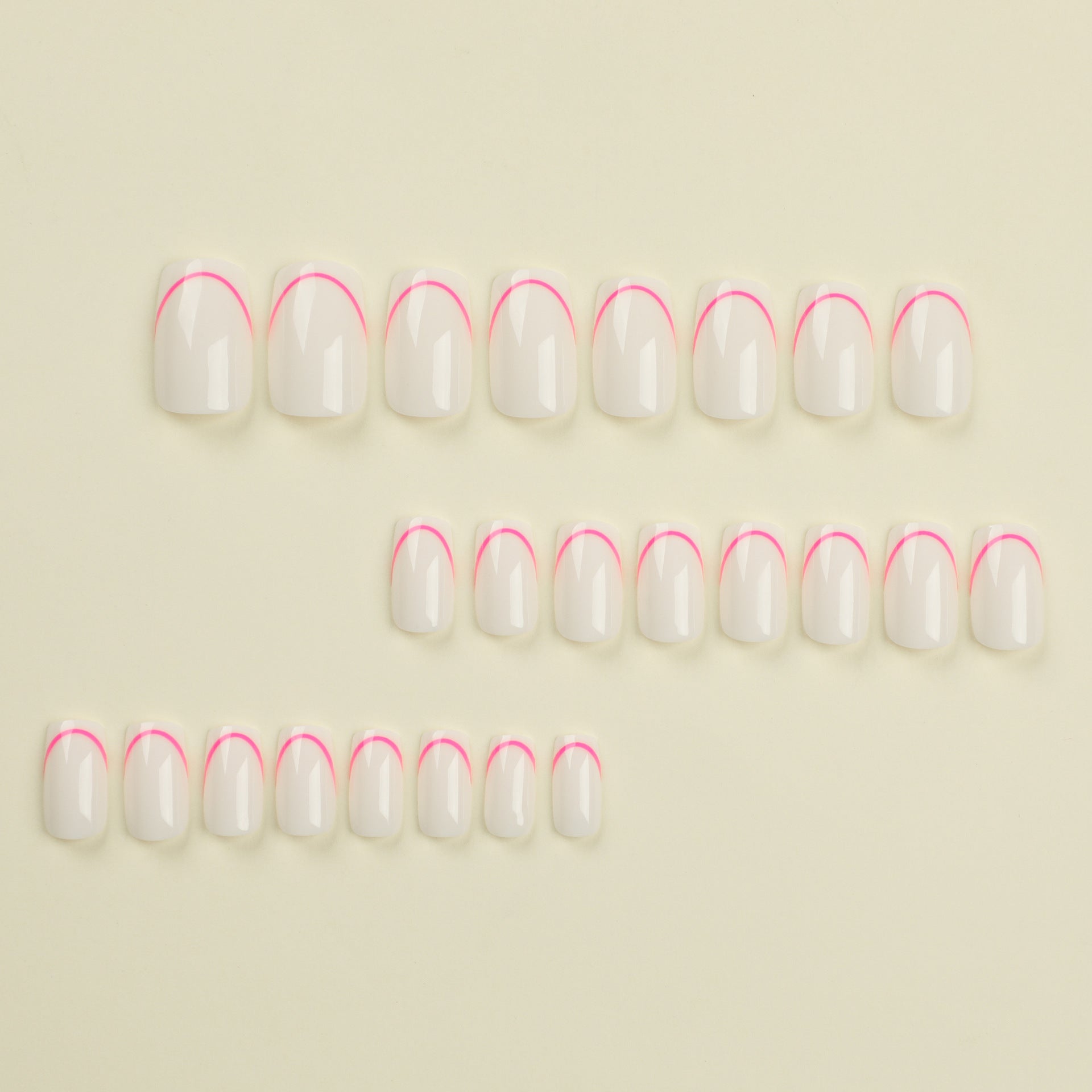 Imagen de uñas simples Imagen de uñas Arte de uñas falso Uñas rectangulares Imagen de uñas adhesivas ｜365nails