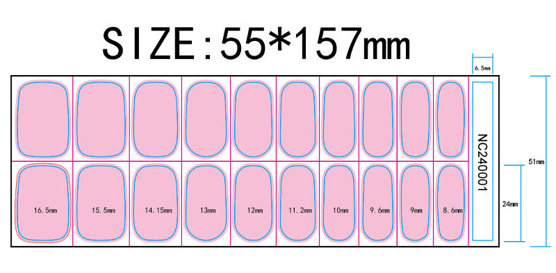 Semi-Cured Gel Nail Strips Minimal Solid Color Glossy Design (MOQ=3)