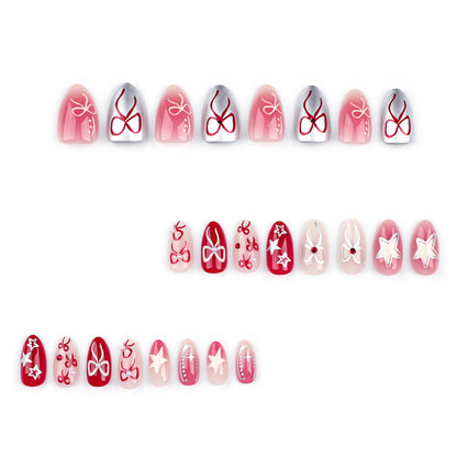 Doce ins vento arco unha arte atacado estrela blush press em unhas atacado novas vestindo unhas postiças ｜ 365nails