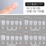 Nail Tips The new press on nails piece is divided into 20 pieces, the whole piece is seamless, and the short one is fully attached to the trapezoidal matte nail piece fake nail.