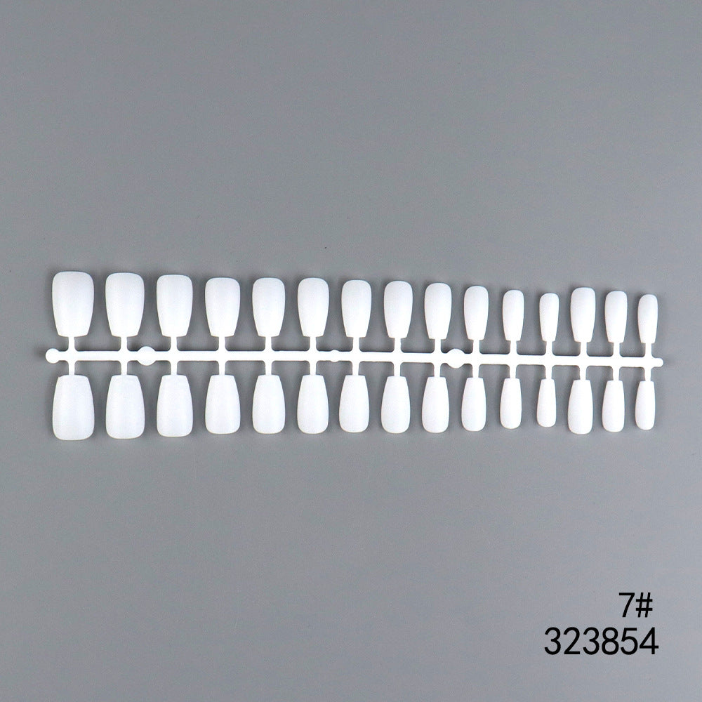 Nail Tips Solid color matte seamless press on nails patch 30 pieces strip multi-color full sticker short fake nail patch, wholesale