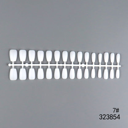 Nail Tips Solid color matte seamless press on nails patch 30 pieces strip multi-color full sticker short fake nail patch, wholesale