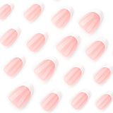 Minimalist classic French white edge manicure short almond nail  hot-selling   nail wholesale｜365nails