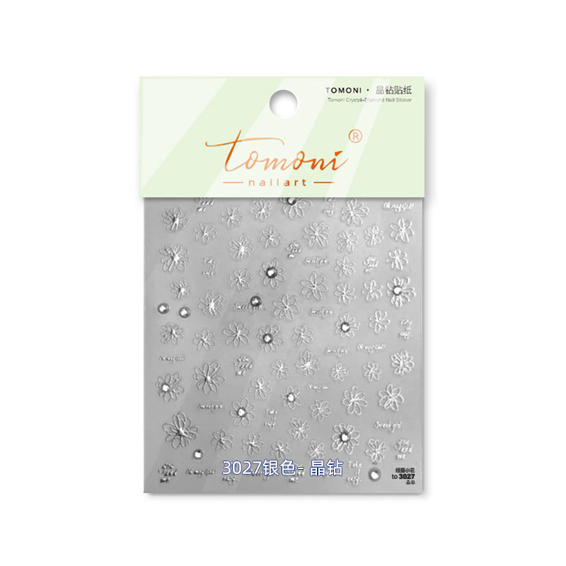365nails: "gold foil daisy crystal bloom" – Nail Art Stickers