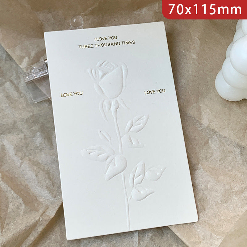 Spot relief three-dimensional rose wearing armor display card beige advanced bronzing nail art background cardboard packaging