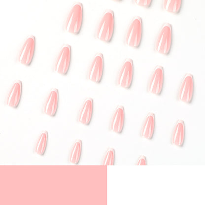 unhas postiças atacado simples borda branca manicure francesa patch unhas postiças atacado unhas postiças prensadas｜365nails