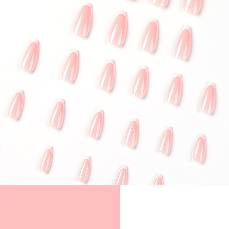 Uñas postizas al por mayor, parches de manicura francesa con borde blanco simple, uñas postizas al por mayor, uñas postizas al por mayor | 365nails