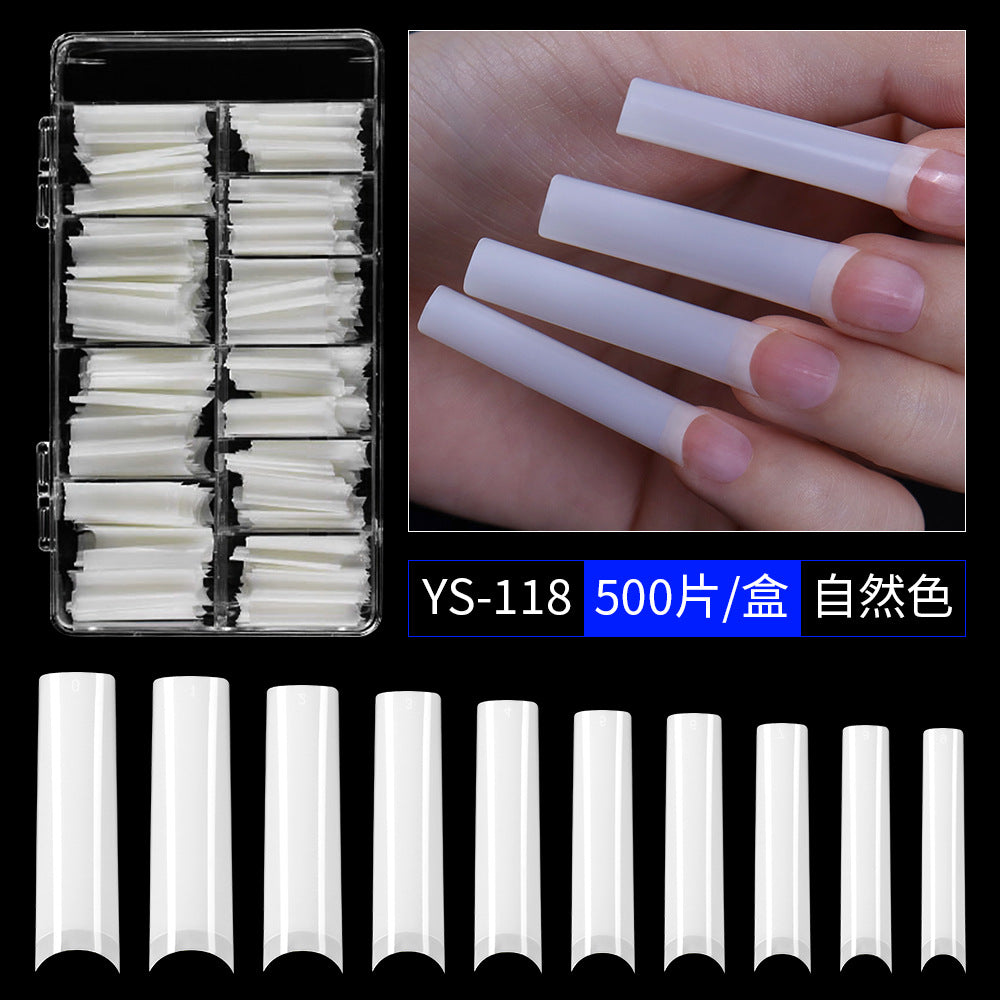 Pro Design Collection: "Half-Cover Tube" – Customizable Half-Cover Tube Nail Tips