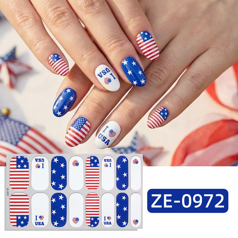 365nails: Independence Day Patriotic Decal Nail Sticker Set