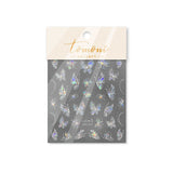 Holographic Shell Light Butterfly Nail Stickers – 3D Embossed Iridescent Set