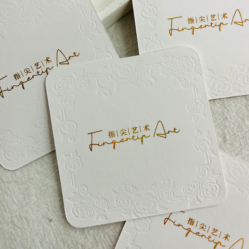 方形極簡展示卡，手工製，適用於穿戴甲 (MOQ=50)