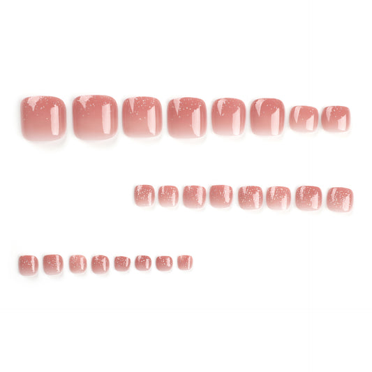 Pegatinas para uñas de los pies con diseño de cambio gradual, color blanco, extraíbles, venta al por mayor | 365nails