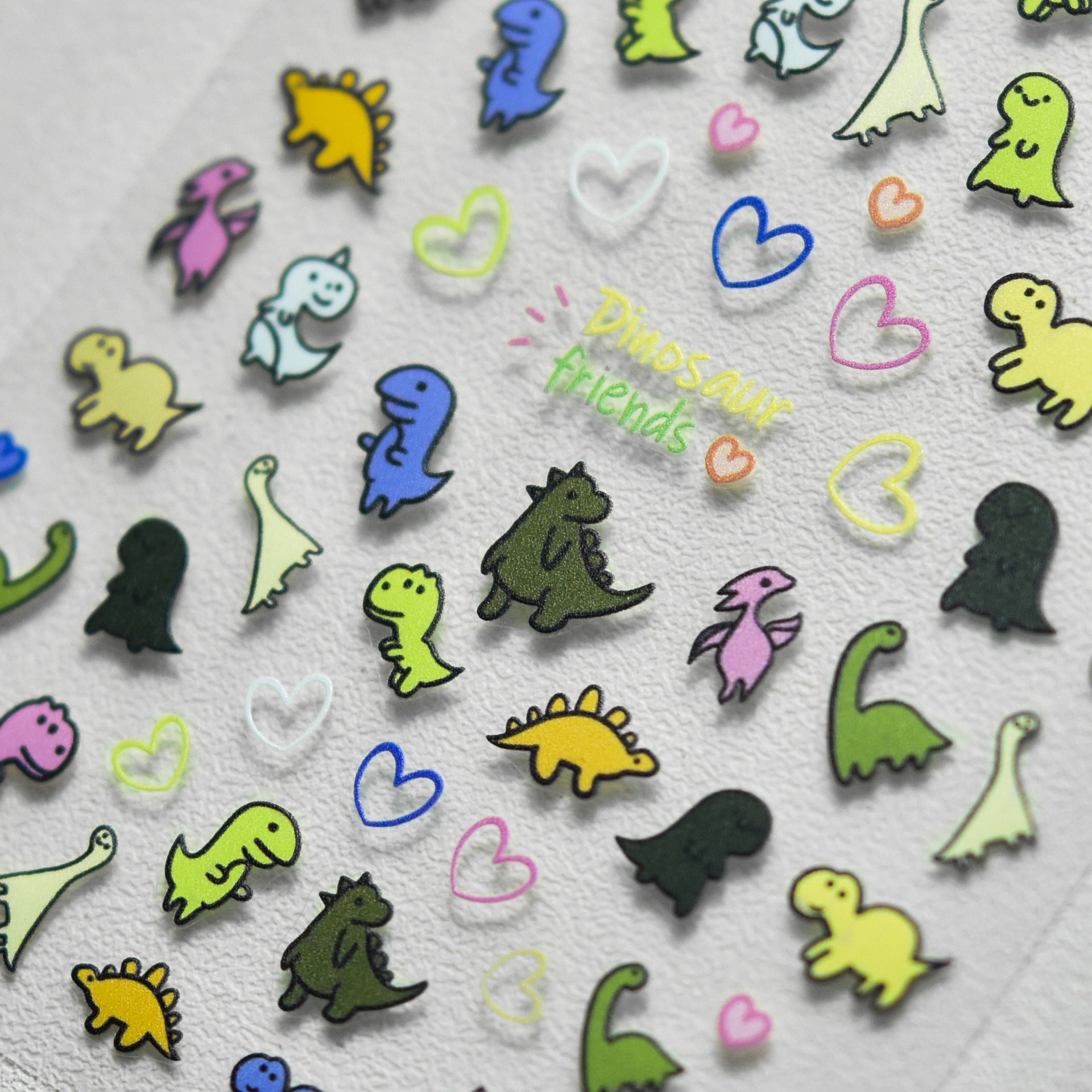 Dino Friends – Playful Cartoon Nail Art Set