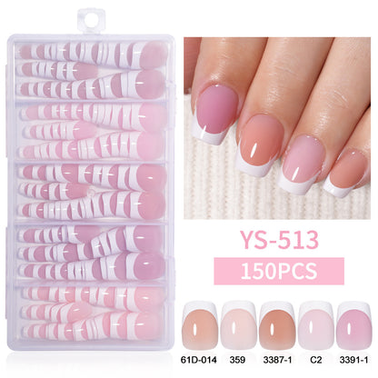 Nail Tips French press on nails  Short Almond Short Square Versatile Removable Patch Nail Art 150 Boxed Fake Nails