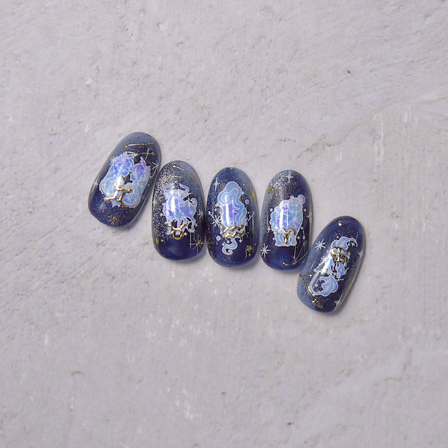Celestial Zodiac Crystals – Astrology Nail Art Set