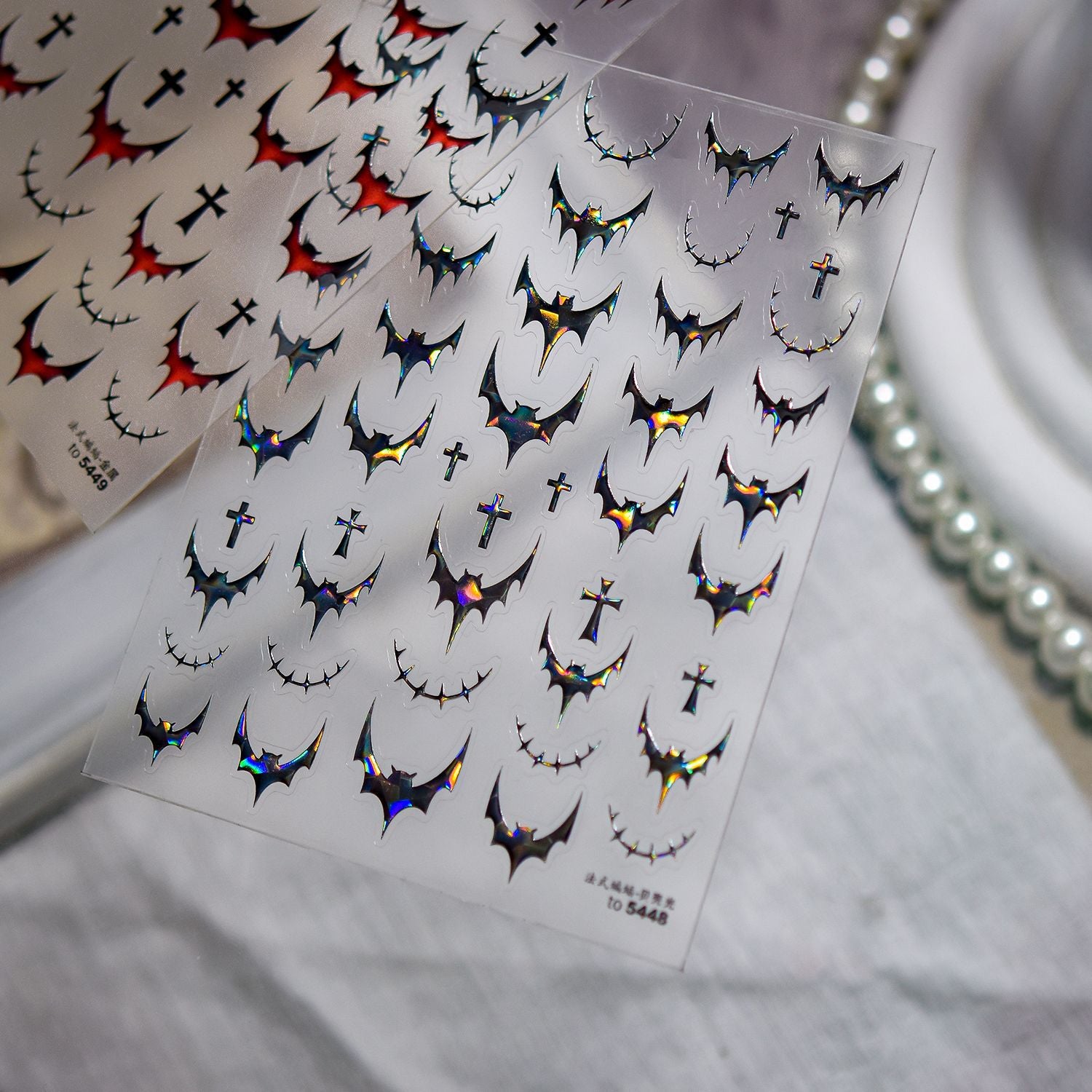 365nails: "Gothic Bat & Cross" – nail art stickers