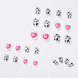 Diseño de uñas con diseño de vaca Millennium Soft Girl, acabado de uñas postizas, parche para uñas, parche impermeable y extraíble para uñas | 365nails