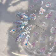 虹彩聖誕系列：「節慶閃耀」—3D 全息甲貼