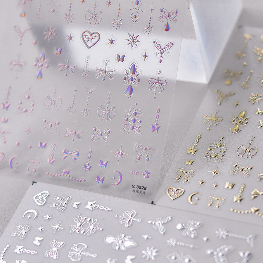 365nails: "Adesivo Decorativo Holográfico com Detalhes Ornamentados" – Adesivos para Unhas