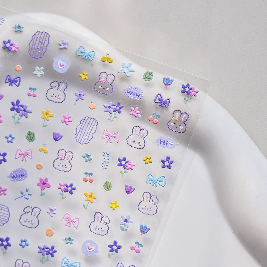 3D Embossed Nail Stickers – Whimsical Collection