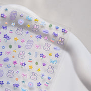 3D Embossed Nail Stickers – Whimsical Collection