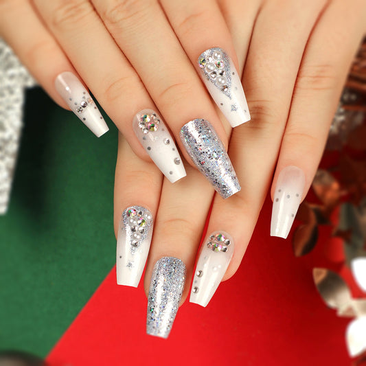 Short fake nail manicure wholesale  hot-selling Christmas nail piece finished product removable wearable nail 24 pieces wholesale｜365nails
