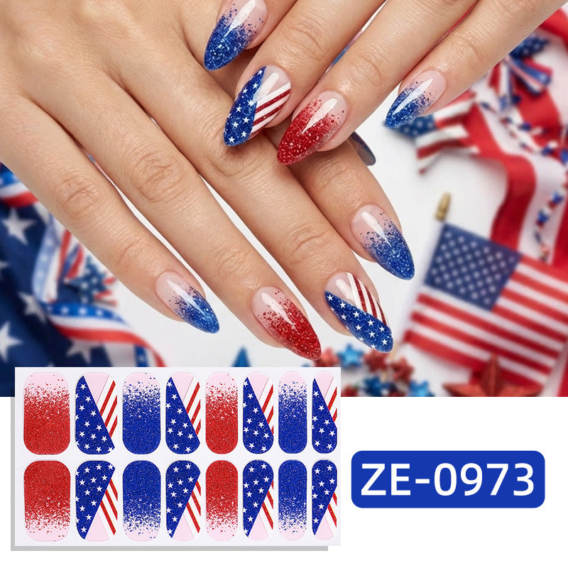 365nails: Independence Day Patriotic Decal Nail Sticker Set