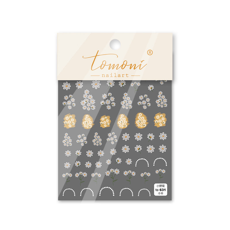 365nails: "daisy & gold foil" – Nail Art Stickers