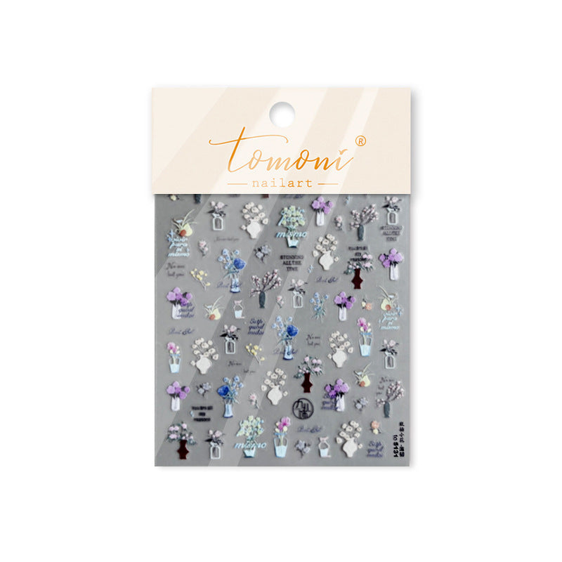365nails: "Mini Vase Bouquet" – nail art stickers