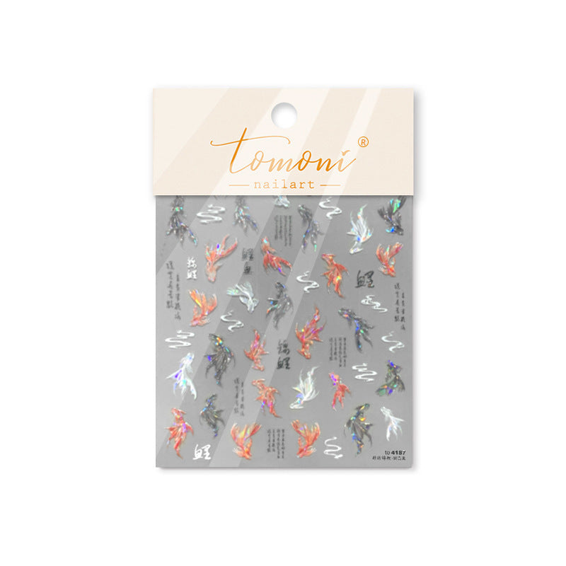 365nails: 홀로그램 행운의 코이(잉어) – 네일 아트 스티커